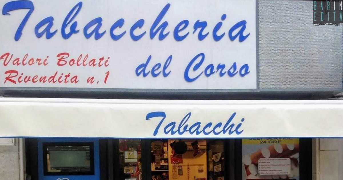 La "n.1" � in corso Vittorio Emanuele: tra lotto e sigarette, la storia delle tabaccherie baresi